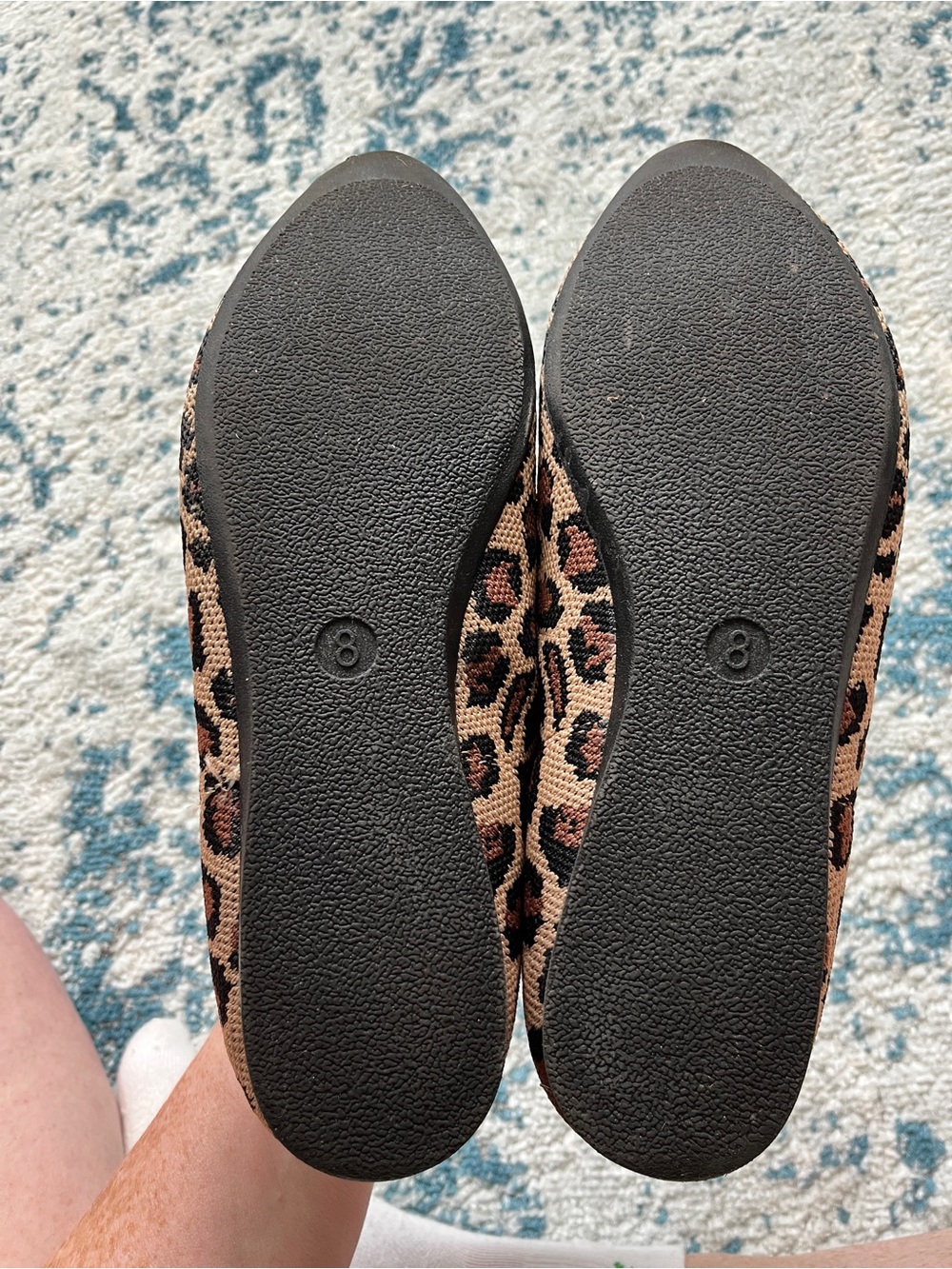 Leopard Print Knit Pointed Toe Flats - Picture 3 of 3